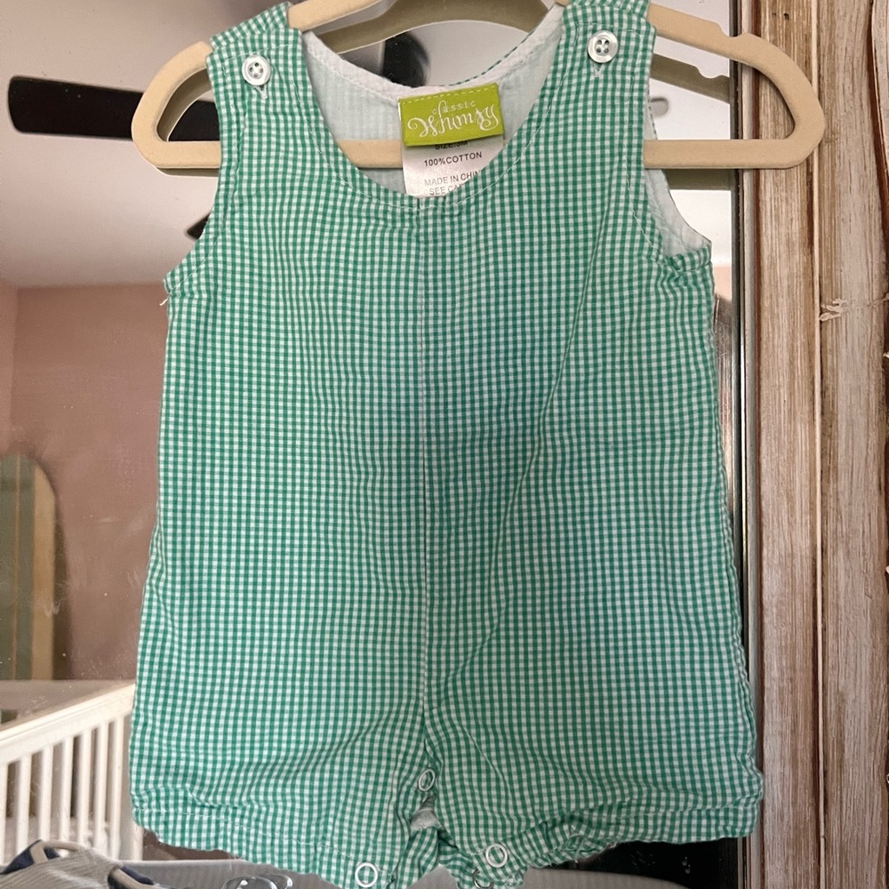 Green Gingham Baby Jonjon